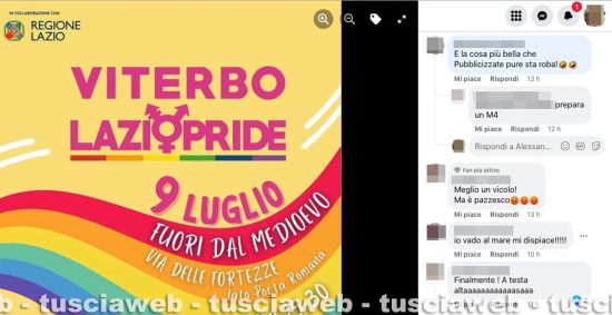 Il commento al post del Lazio Pride