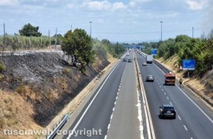 Incendio sulla superstrada in direzione Vitorchiano