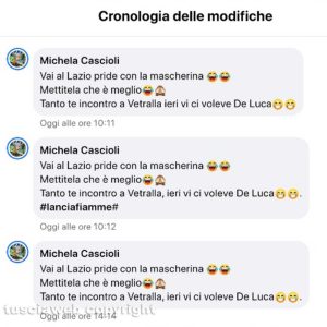 Vetralla - La cronologia del commento della consigliera comunale Michela Cascioli