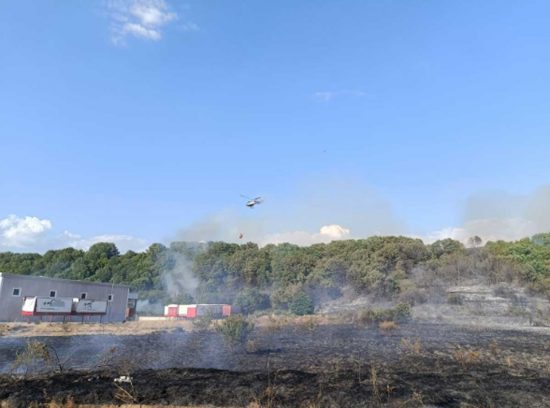 Incendio a Bagnoregio in zona Capraccia