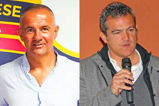 Sport - Calcio - A sinistra Giacomo Filippi, a destra Massimiliano Farris