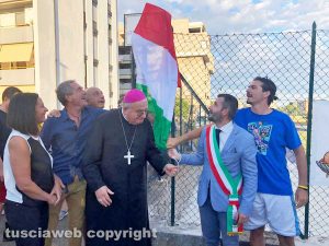 Inaugurazione del campo Enzo Brunelli - Il vescovo Romano Rossi