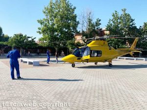 Tarquinia - L'eliambulanza al lido