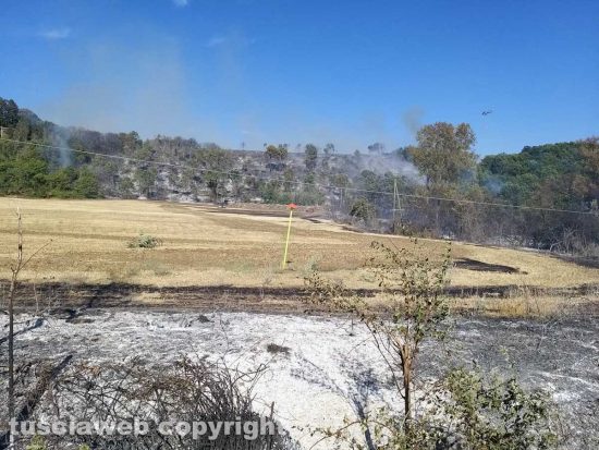 Bagnoregio - Incendio in zona ex Alta