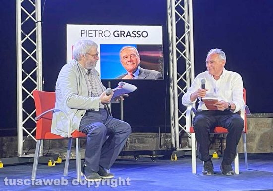 Carlo Galeotti con Pietro Grasso