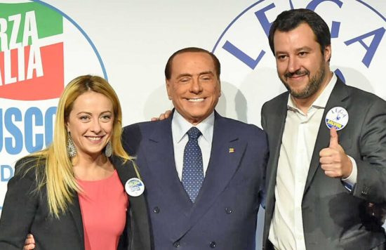 Giorgia Meloni, Silvio Berlusconi e Matteo Salvini