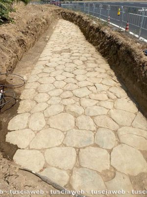 Scoperti due tratti dell'antica via Flaminia a Riano