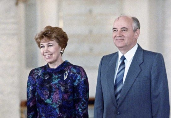 Raisa Titarenko con Mikhail Gorbaciov