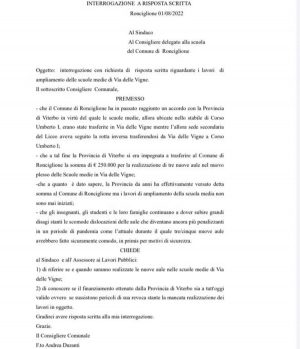 Ronciglione - Scuola media - L'interrogazione