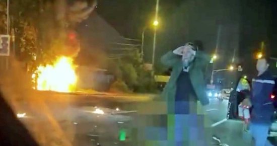 Mosca - Aleksandr Dugin dopo l'attentato in cui è morta la figlia Daria