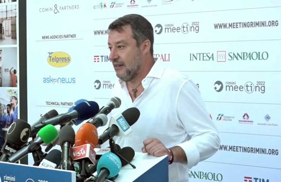 Matteo Salvini al meeting di Rimini