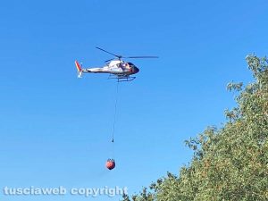 Cellere - Incendio in località Monte Marano