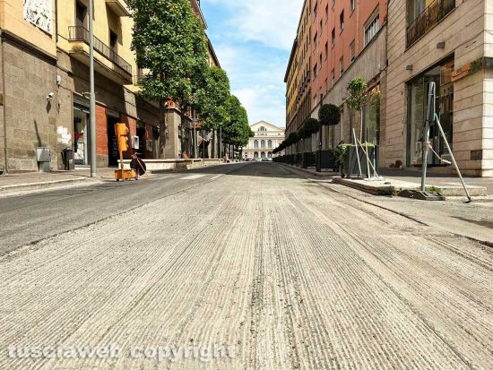 Viterbo - I lavori in via Marconi