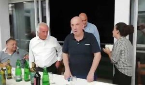 Viterbo - Giovanni Bruno alla cena tecnica dei facchini di Santa Rosa