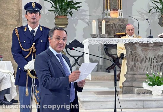 Viterbo - Messa di San Michele Arcangelo, patrono della polizia di stato - Il questore Giancarlo Sant’Elia