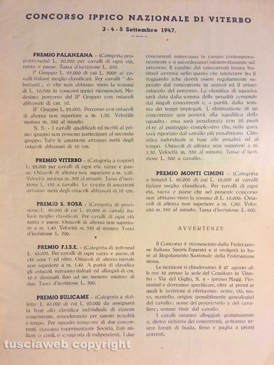 Concorso Ippico nazionale 1947