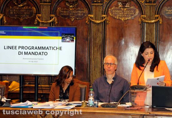 Viterbo - Consiglio comunale - La sindaca Frontini presenta le linee guida