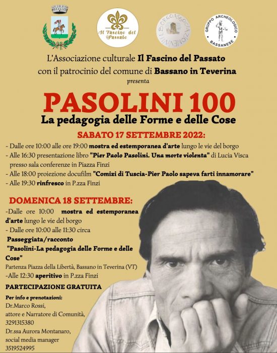 Il programma del Festival "Pasolini 100"