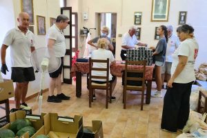 Il lavoro dei volontari dell'Ordine di Malta Viterbo-Rieti