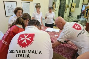 Il lavoro dei volontari dell'Ordine di Malta Viterbo-Rieti