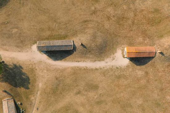 Tarquinia - Il parco archeologico visto da un drone