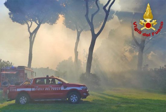 Incendio a Cerveteri