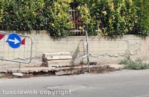 Tarquinia - Uno scavo per una perdita d’acqua ancora aperto