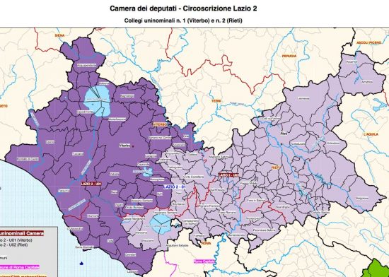 Elezioni politiche 2022 - Camera dei deputati - I due collegi della Tuscia
