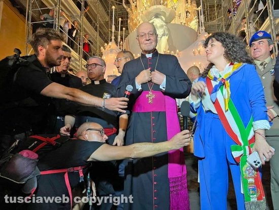 Viterbo - Santa Rosa - Il vescovo Fumagalli e Chiara Frontini