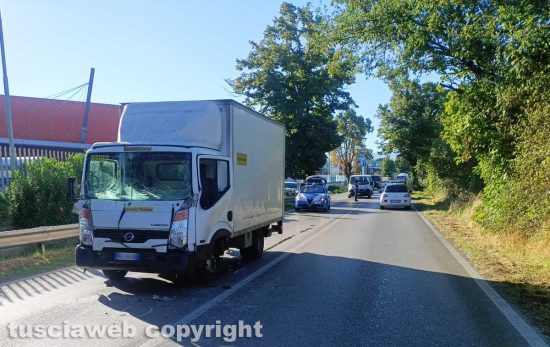 Viterbo - Incidente sulla Cassia nord - Intervento della polizia
