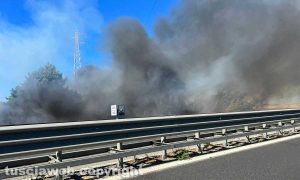 Incendio sull'Aurelia