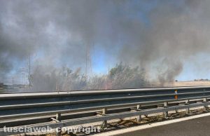 Incendio sull'Aurelia