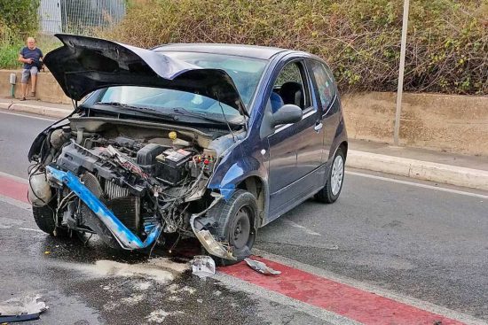 Civitavecchia - L'incidente in via Sandro Pertini