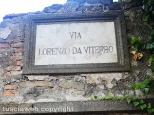 Erbacce in via Lorenzo da Viterbo