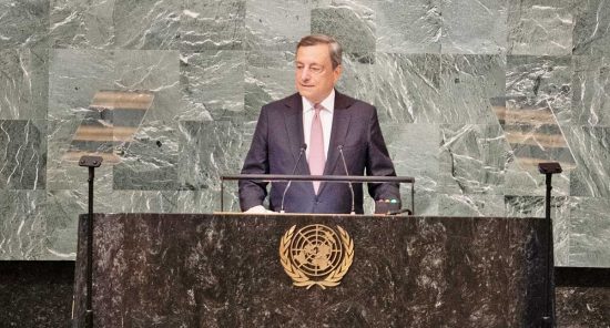 Mario Draghi all'Onu