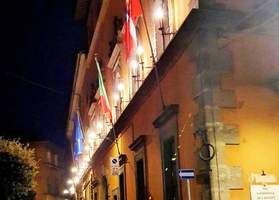 Viterbo - Palazzo Gentili illuminato