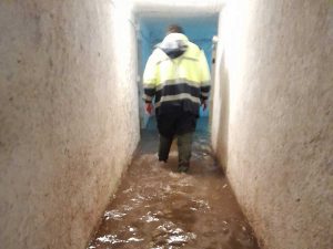 Tarquinia - Bomba d'acqua al lido - I volontari Aeopc in azione