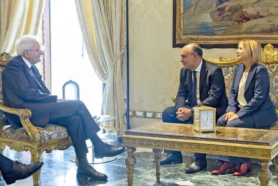 Sergio Mattarella, Peppe De Cristofaro e Aurora Floridia