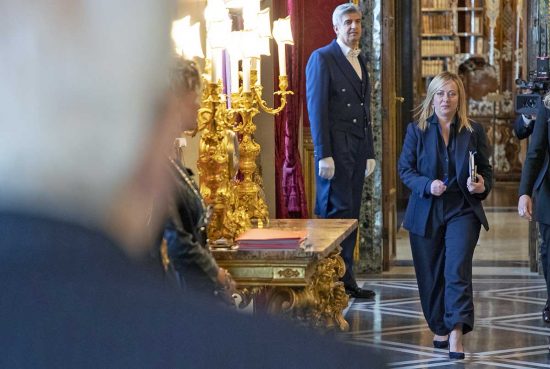 Roma - L'arrivo di Giorgia Meloni al Quirinale