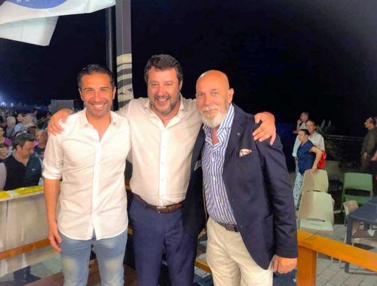 Antonio Giammusso con Salvini e Tedesco