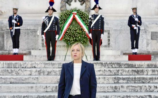 Roma - Giorgia Meloni all'Altare della patria