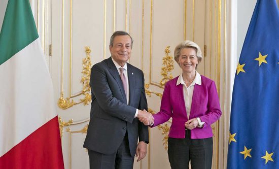 Mario Draghi e Ursula von der Leyen