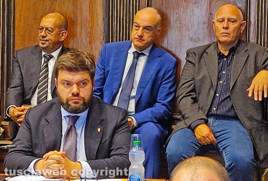 Viterbo - Consiglio comunale Talete - Romoli e dietro Giulivi e Michetti