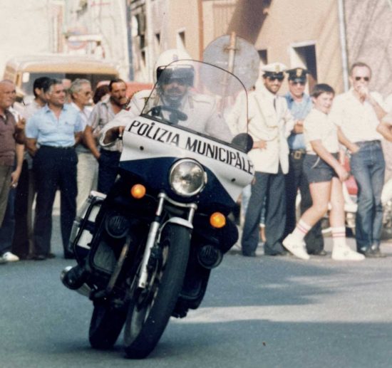 Il vigile motociclista Giorgio Bernini