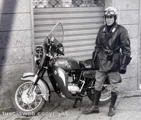 Il vigile motociclista Giorgio Bernini