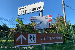 La Via Francigena tra Tobia e San Martino al Cimino
