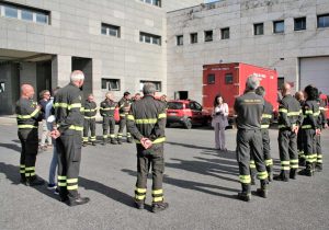 La sindaca Frontini in visita alla nuova sede del comando dei vigili del fuoco