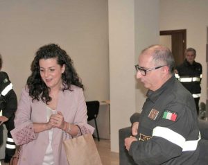 La sindaca Frontini in visita alla nuova sede del comando dei vigili del fuoco