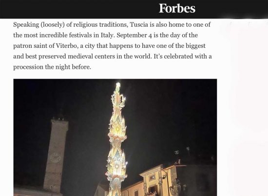 La Macchina di Santa Rosa su Forbes