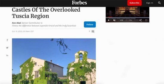 La Tuscia su Forbes